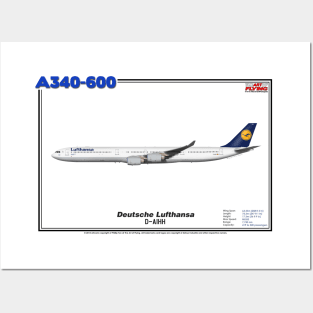 Airbus A340-600 - Deutsche Lufthansa (Art Print) Posters and Art